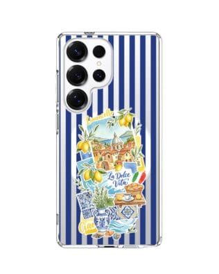 Etui do Samsung Galaxy S25 Ultra z MagSafe przeźroczyste, silikonowe Flexi, Italian Summer, Limoncello