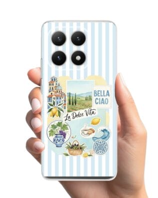 Etui do Xiaomi 15T przeźroczyste, silikonowe Flexi, Italian Summer, La Dolce Vita