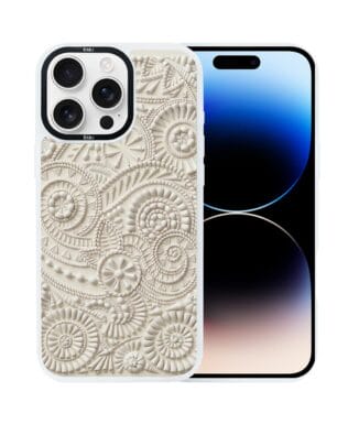 Etui do iPhone 14 Pro IBIZU DropGuard Matt z MagSafe, Amalfi, Piaszczysty ornament