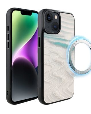 Etui do iPhone 14 IBIZU DropGuard Matt z MagSafe, Amalfi, Koralowa plaża