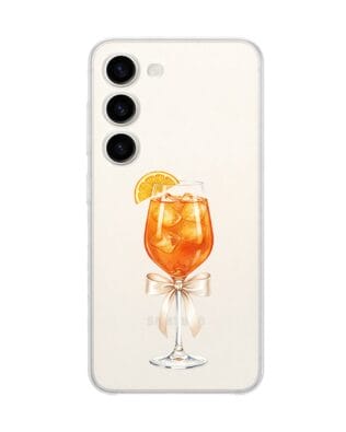 Etui do Samsung Galaxy S23 FE 5G przeźroczyste, silikonowe Flexi, Paradise, Aperol Spritz