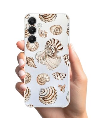 Etui do Samsung Galaxy A25 5G przeźroczyste, silikonowe Flexi, Summer Patterns, ozdobne muszle