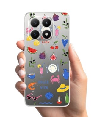 Etui do Xiaomi 15T przeźroczyste, silikonowe Flexi, Italian Summer, kolorowe wakacje