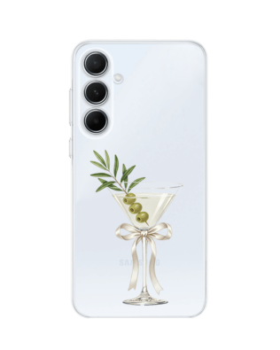 Etui do Samsung Galaxy A55 5G przeźroczyste, silikonowe Flexi, Paradise, Dry Martini