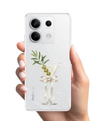 Etui do Xiaomi Redmi Note 13 Pro 5G przeźroczyste, silikonowe Flexi, Paradise, Dry Martini