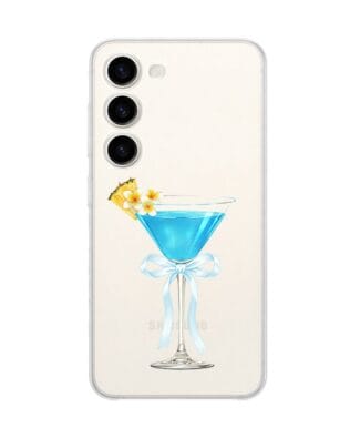 Etui do Samsung Galaxy S23 FE 5G przeźroczyste, silikonowe Flexi, Paradise, Blue Hawaii
