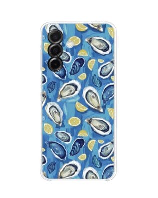 Etui do Samsung Galaxy A26 5G przeźroczyste, silikonowe Flexi, Summer Patterns, ostrygi z cytrynką