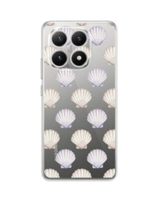 Etui do Xiaomi 15T przeźroczyste, silikonowe Flexi, Summer Patterns, pastelowe muszelki