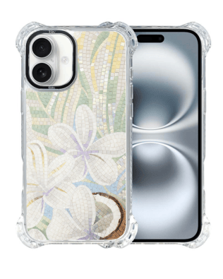 Etui do iPhone 16 IBIZU DropGuard Ultra z MagSafe, Modern Classics, Biała lilia