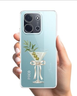 Etui do Xiaomi POCO C85 przeźroczyste, silikonowe Flexi, Paradise, Dry Martini