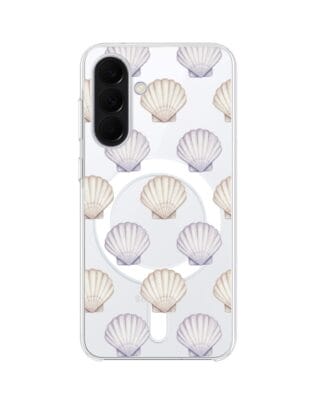 Etui do Samsung Galaxy A37 z MagSafe przeźroczyste, silikonowe Flexi, Summer Patterns, pastelowe muszelki