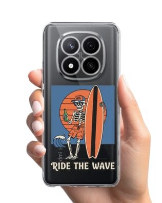 Etui do Xiaomi Redmi Note 14 Pro 4G przeźroczyste, silikonowe Flexi, Summer Patterns, Ride the wave