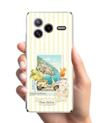 Etui do Xiaomi POCO F7 Ultra przeźroczyste, silikonowe Flexi, Italian Summer, Ciao Italia
