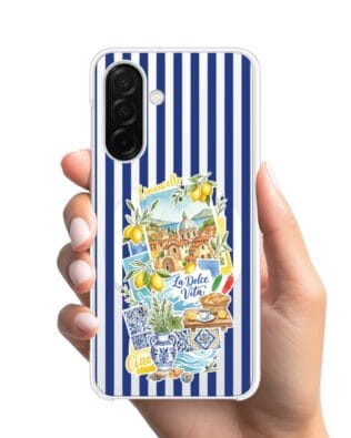 Etui do Samsung Galaxy A26 5G z MagSafe przeźroczyste, silikonowe Flexi, Italian Summer, Limoncello