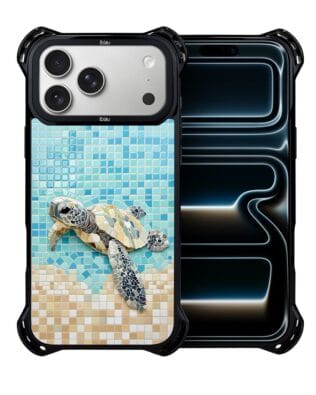 Etui do iPhone 17 Pro Max IBIZU DropGuard Ultra z MagSafe, Modern Classics, Żółw Caretta