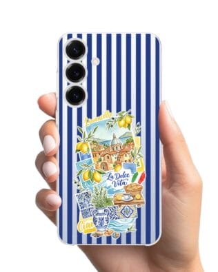 Etui do Samsung Galaxy S25 Plus przeźroczyste, silikonowe Flexi, Italian Summer, Limoncello