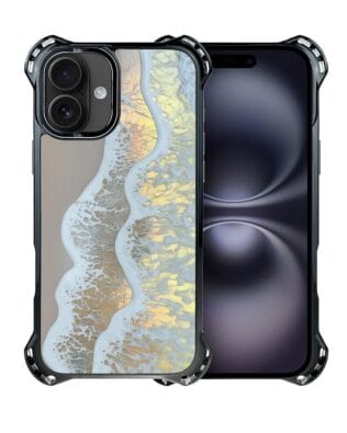 Etui do iPhone 16 IBIZU DropGuard Ultra z MagSafe, Reflect, Złote wybrzeże