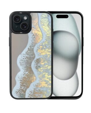 Etui do iPhone 15 Plus IBIZU DropGuard Matt z MagSafe, Reflect, Złote wybrzeże