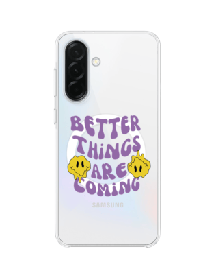 Etui do Samsung Galaxy A37 z MagSafe przeźroczyste, silikonowe Flexi, Better Things Are Coming