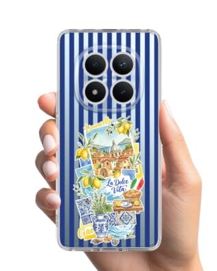 Etui do Xiaomi Redmi Note 15 5G przeźroczyste, silikonowe Flexi, Italian Summer, Limoncello