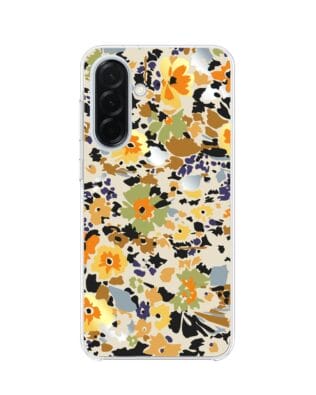 Etui do Samsung Galaxy A37 z MagSafe przeźroczyste, silikonowe Flexi, malowane kwiatki