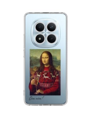 Etui do Xiaomi Redmi Note 15 Pro Plus 5G przeźroczyste, silikonowe Flexi, Mona Lisa z szampanem
