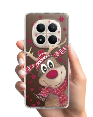Etui do Xiaomi Redmi Note 15 Pro Plus 5G przeźroczyste, silikonowe Flexi, Renifer