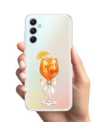 Etui do Samsung Galaxy A34 5G przeźroczyste, silikonowe Flexi, Paradise, Aperol Spritz