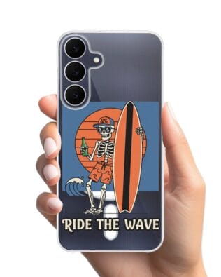 Etui do Samsung Galaxy A25 5G z MagSafe przeźroczyste, silikonowe Flexi, Summer Patterns, Ride the wave