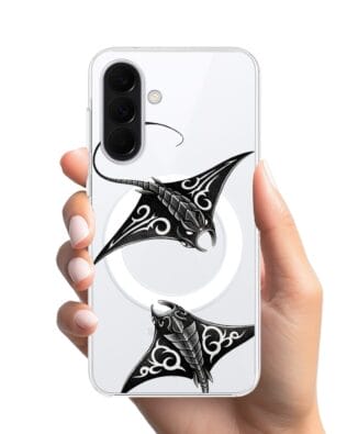 Etui do Samsung Galaxy A37 z MagSafe przeźroczyste, silikonowe Flexi, Summer Patterns, diabeł morski