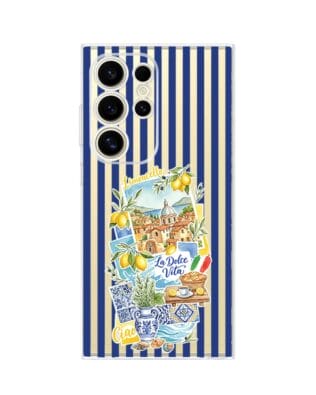 Etui do Samsung Galaxy S24 Ultra przeźroczyste, silikonowe Flexi, Italian Summer, Limoncello