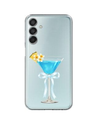 Etui do Samsung Galaxy M15 5G przeźroczyste, silikonowe Flexi, Paradise, Blue Hawaii