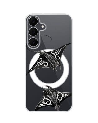 Etui do Samsung Galaxy S25 FE z MagSafe przeźroczyste, silikonowe Flexi, Summer Patterns, diabeł morski