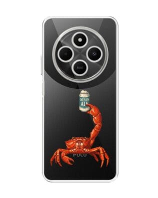Etui do Xiaomi POCO C75 przeźroczyste, silikonowe Flexi, Paradise, krab z piwem