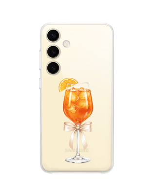 Etui do Samsung Galaxy S24 Plus przeźroczyste, silikonowe Flexi, Paradise, Aperol Spritz