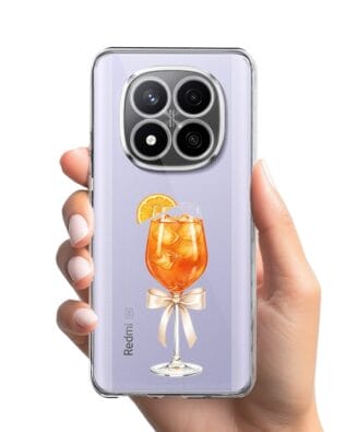Etui do Xiaomi Redmi Note 14 Pro 4G przeźroczyste, silikonowe Flexi, Paradise, Aperol Spritz