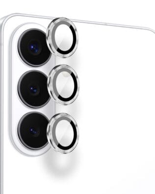 Metalowa osłona obiektywu aparatu ze szkła hartowanego 9H do Samsung Galaxy S26, 1 zestaw, srebrna