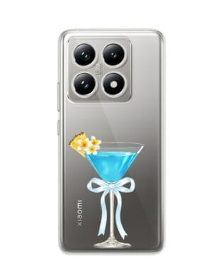 Etui do Xiaomi 14T Pro przeźroczyste, silikonowe Flexi, Paradise, Blue Hawaii