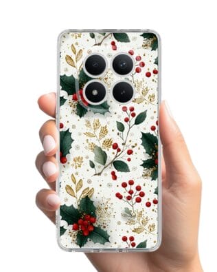 Etui do Xiaomi Redmi Note 15 Pro Plus 5G przeźroczyste, silikonowe Flexi, Przytulne święta, Ozdoby świąteczne
