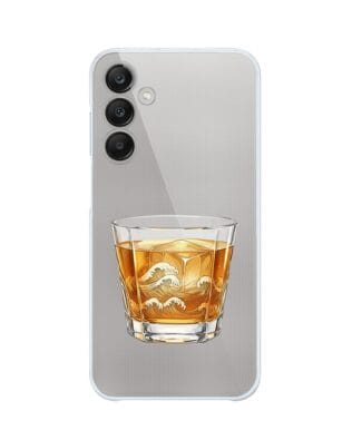 Etui do Samsung Galaxy M35 5G przeźroczyste, silikonowe Flexi, Paradise, Whiskey on the rocks