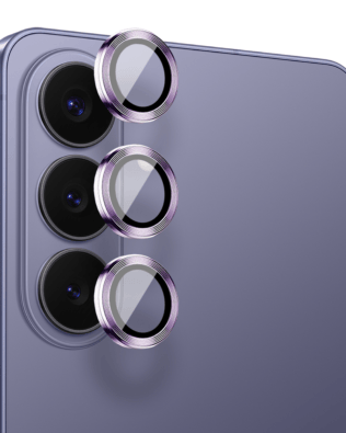 Metalowa osłona obiektywu aparatu ze szkła hartowanego 9H do Samsung Galaxy S26, 1 zestaw, fioletowa