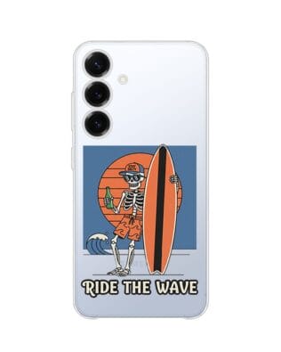 Etui do Samsung Galaxy S25 Plus przeźroczyste, silikonowe Flexi, Summer Patterns, Ride the wave