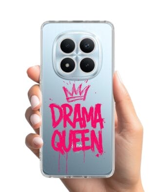 Etui do Xiaomi Redmi Note 15 Pro Plus 5G przeźroczyste, silikonowe Flexi, Positive Vibes, Drama Queen