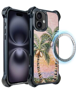 Etui do iPhone 16 IBIZU DropGuard Ultra z MagSafe, Modern Classics, Sycylijska palma