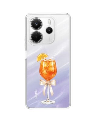 Etui do Xiaomi Redmi Note 14 4G przeźroczyste, silikonowe Flexi, Paradise, Aperol Spritz