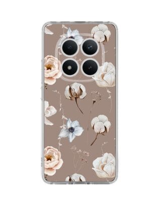 Etui do Xiaomi Redmi Note 15 5G przeźroczyste, silikonowe Flexi, Summer Patterns, akwarelowe kwiatki