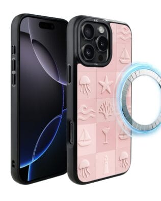 Etui do iPhone 16 Pro Max IBIZU DropGuard Matt z MagSafe, Amalfi, Koralowy klub