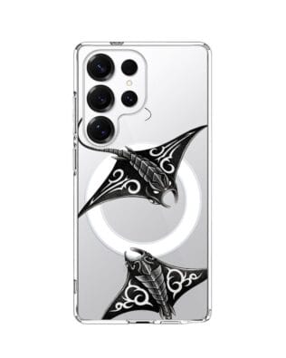 Etui do Samsung Galaxy S25 Ultra z MagSafe przeźroczyste, silikonowe Flexi, Summer Patterns, diabeł morski