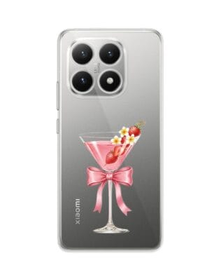 Etui do Xiaomi 15T przeźroczyste, silikonowe Flexi, Paradise, Strawberry Martini