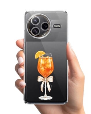 Etui do Xiaomi POCO F7 Ultra przeźroczyste, silikonowe Flexi, Paradise, Aperol Spritz